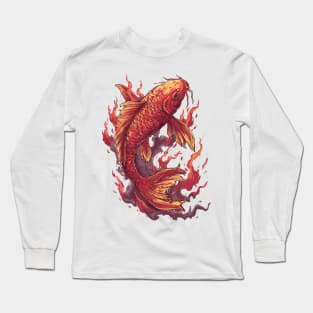 Serene Japanese Koi Long Sleeve T-Shirt
